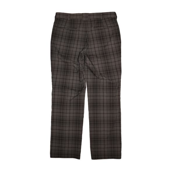 NIKE GOLF $80 Dri-Fit Tour Performance Gray Plaid Flat Front Pant Men's‎ 34 - Picture 2 of 4